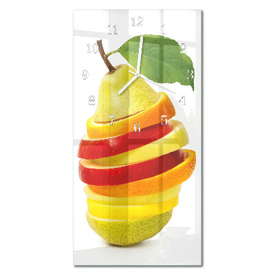 Vertikal klocka i glas Frukt