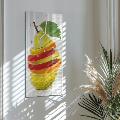 Vertikal klocka i glas Frukt