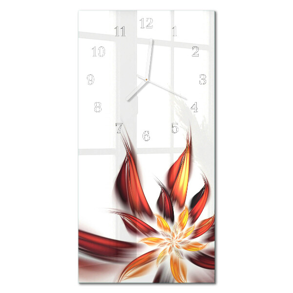 Vertikal klocka i glas Blomma