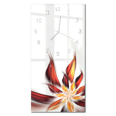 Vertikal klocka i glas Blomma