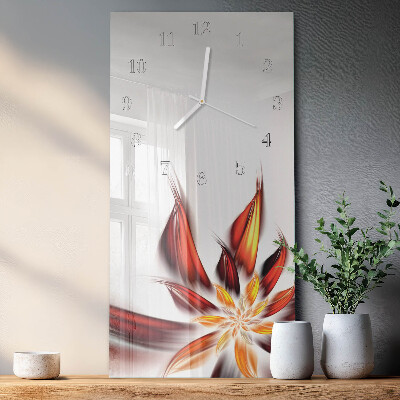 Vertikal klocka i glas Blomma