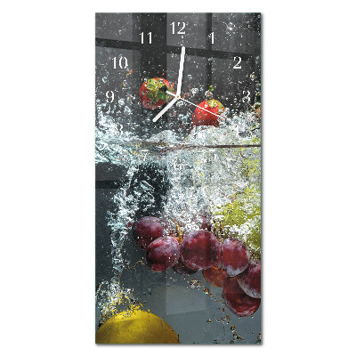 Vertikal klocka i glas Frukt