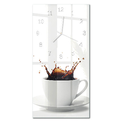 Vertikal klocka i glas Kaffe