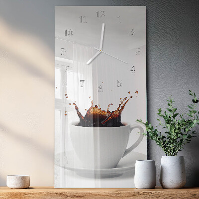 Vertikal klocka i glas Kaffe