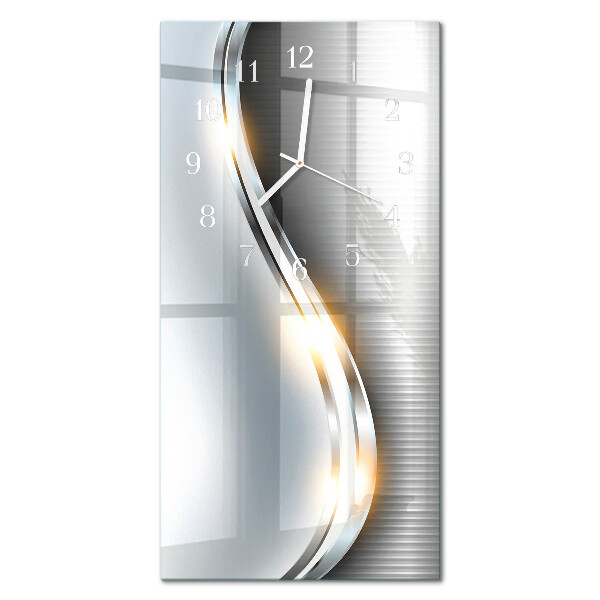 Vertikal klocka i glas Metallabstraktion