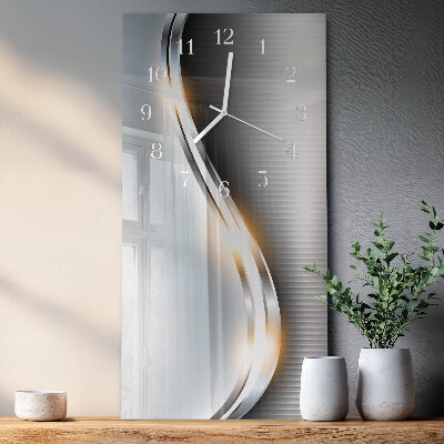 Vertikal klocka i glas Metallabstraktion
