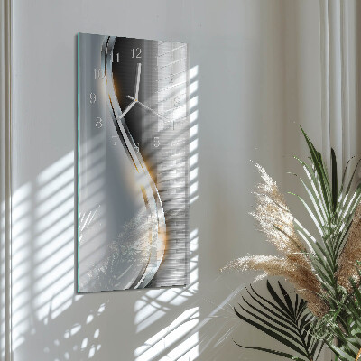 Vertikal klocka i glas Metallabstraktion