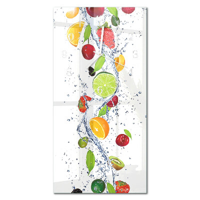 Vertikal klocka i glas Frukt