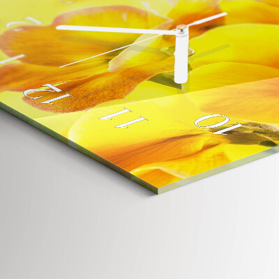 Vertikal rektangulär klocka Blommor