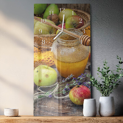 Vertikal klocka i glas Höstbord