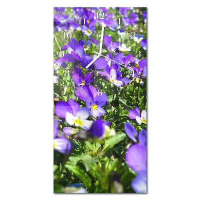 Vertikal rektangulär klocka Gullblommor