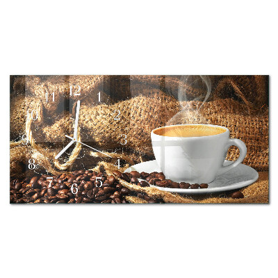 Horisontell rektangulär glasklocka Kaffebönor