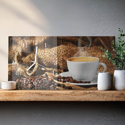 Horisontell rektangulär glasklocka Kaffebönor