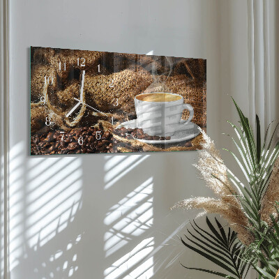 Horisontell rektangulär glasklocka Kaffebönor