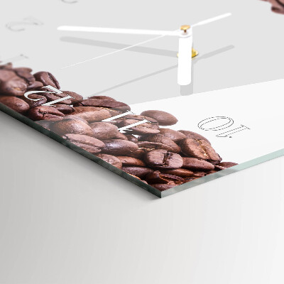 Horisontell rektangulär klocka Kaffebönor