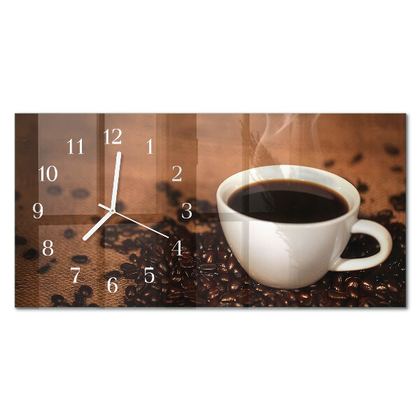 Horisontell rektangulär glasklocka Varm kaffeinfusion