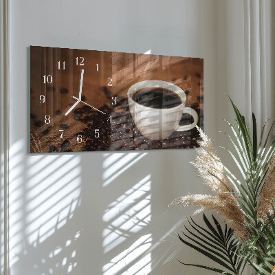 Horisontell rektangulär glasklocka Varm kaffeinfusion