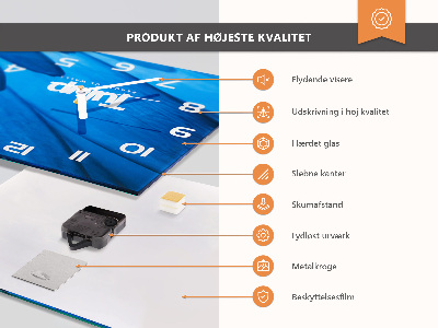 Horisontell rektangulär klocka Sjunkna värdesaker