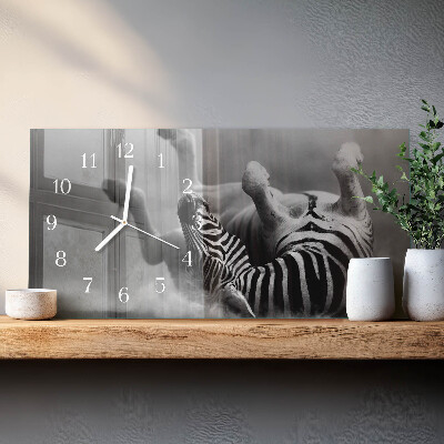 Horisontell rektangulär klocka Afrikansk zebra