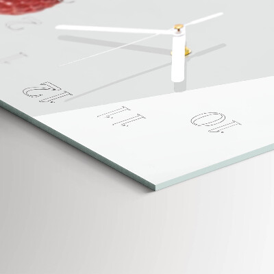 Horisontell rektangulär klocka Färska hallon