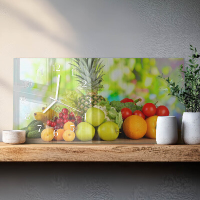 Horisontell rektangulär glasklocka Grönsaker och frukter
