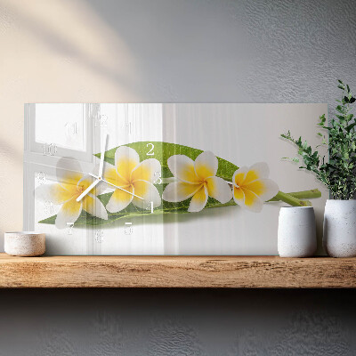 Horisontell rektangulär glasklocka Blommande växter