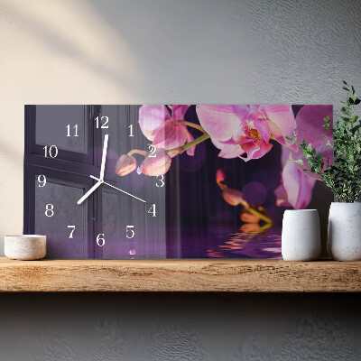 Horisontell rektangulär glasklocka Orkidé orkidé