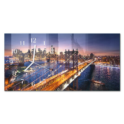 Horisontell rektangulär glasklocka New York