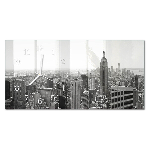 Horisontell rektangulär klocka New York Manhattan
