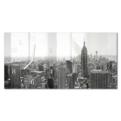 Horisontell rektangulär klocka New York Manhattan