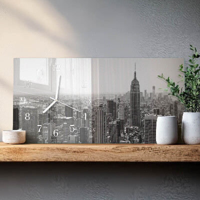 Horisontell rektangulär klocka New York Manhattan
