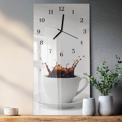 Vertikal rektangulär glasklocka Kaffe