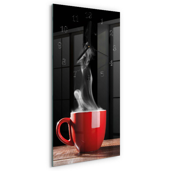 Vertikal rektangulär glasklocka En kopp kaffe