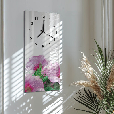 Vertikal rektangulär glasklocka Gullblommor