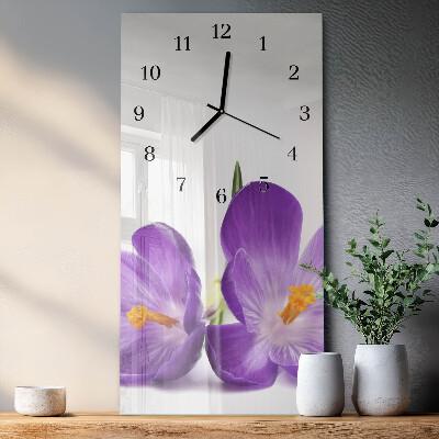 Klocka rektangulär Blomma