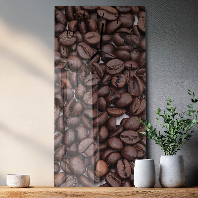 Klocka rektangulär Kaffebönor