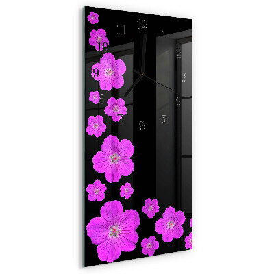 Klocka rektangulär Blommor