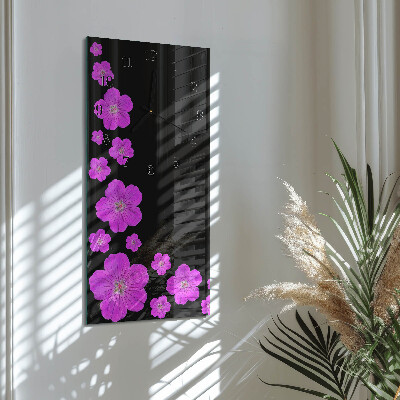Klocka rektangulär Blommor