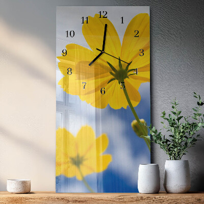 Klocka rektangulär Blomma