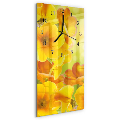 Klocka rektangulär Blommor
