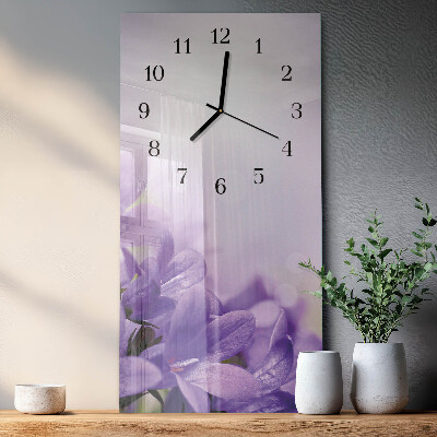 Klocka rektangulär Blomma