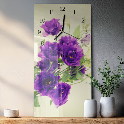 Klocka rektangulär Blommor