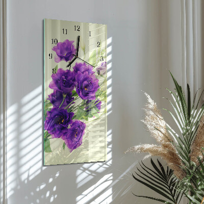 Klocka rektangulär Blommor