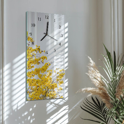 Vertikal rektangulär glasklocka Blommande träd