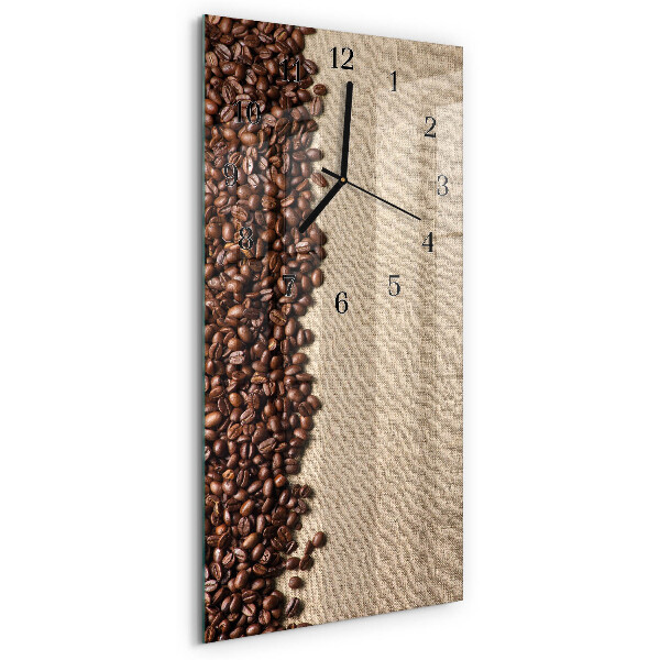 Klocka rektangulär Kaffebönor