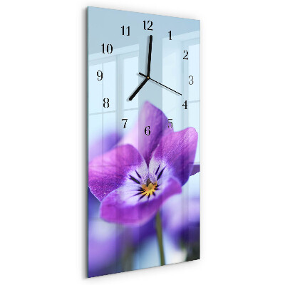 Klocka rektangulär Blomma