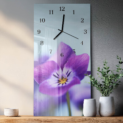Klocka rektangulär Blomma