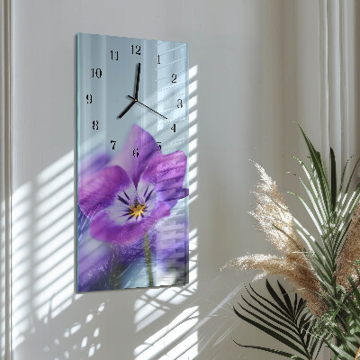 Klocka rektangulär Blomma