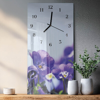 Vertikal rektangulär glasklocka Blommor