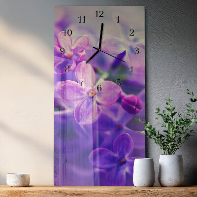 Klocka rektangulär Blommor